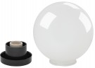 Садово-парковый светильник ЭРА НТУ 02-60-201 шар опаловый призма на опору / кронштейн IP44 Е27 max60Вт d200mm