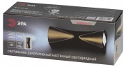 Декоративная подсветка ЭРА WL43 BK+GD светодиодная 6Вт 3500К черный/золото IP54 для интерьера, фасадов зданий