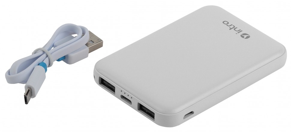 PB600 USB зарядки_25 Intro Power bank 5000 mAh белые