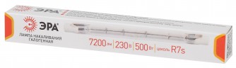 Лампочка галогенная ЭРА J118-500W-R7s-230V R7s 500Вт трубка теплый белый свет