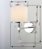 Бра светильник Rivoli Kristiane 2005-401 настенный 1 * Е14 40 Вт классика