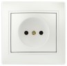 Розетка Intro Plano 1-201-06 без заземления 2P, 16А-250В, IP20, СУ, перламутр