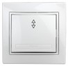 1-103-01 Intro Переключатель, 10А-250В, IP20, СУ, Plano, белый