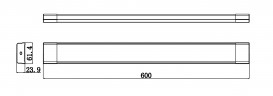 Светильник светодиодный линейный ЭРА SPO-531-0-65K-018 18Вт 6500К 1400Лм IP20 600мм опал