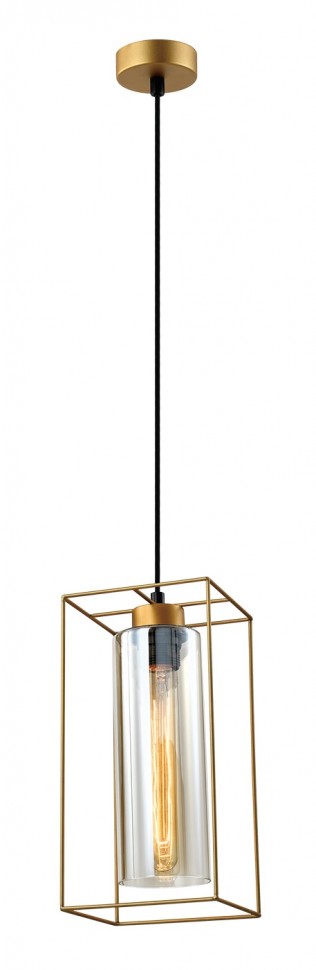 Светильник подвесной (подвес) Rivoli Luna 5148-210 1 х Е27 40 Вт золото лофт - кантри потолочный