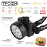 Фонарь налобный светодиодный Трофи TG9 аккумуляторный мощный яркий 2 режима черный