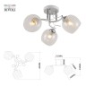 Люстра Rivoli Estefany 9131-303 3 х Е27 40 Вт модерн