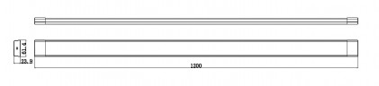 Светильник светодиодный линейный ЭРА SPO-531-0-40K-036 36Вт 4000К 3200Лм IP20 1200мм опал