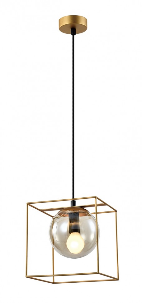 Светильник подвесной (подвес) Rivoli Miyuki 5146-210 1 х Е14 40 Вт золото лофт - кантри потолочный