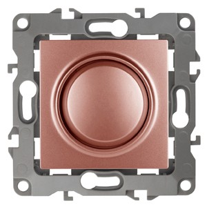 12-4101-14 ЭРА Светорегулятор поворотно-нажимной, 400ВА 230В, IP20, Эра12, медь