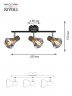 Светильник настенно-потолочный спот Rivoli Eho 7031-703 3 х E14 40 Вт поворотный
