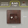 Розетка Intro Plano 1-303-10 информационная RJ45, IP20, СУ, венге