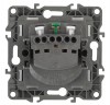 12-2001-05 ЭРА Розетка 2P+E Schuko, 16A-250В, IP20, без м.лапок, Эра12, антрацит