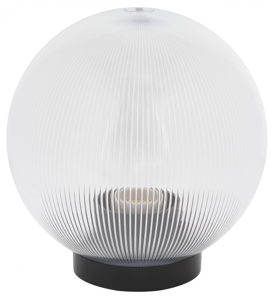 Садово-парковый светильник ЭРА НТУ 02-60-202 шар прозрачный призма на опору / кронштейн IP44 Е27 max60Вт d200mm