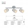 Светильник настенно-потолочный спот Rivoli Liese 7027-703 3 x E14 40 Вт поворотный