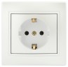 Розетка Intro Plano 1-202-06 с заземлением 2P+E Schuko, 16А-250В, IP20, СУ, перламутр