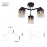 Люстра Rivoli Isadora 9133-303 3 х Е27 40 Вт модерн