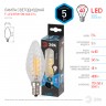 Лампочка светодиодная ЭРА F-LED BTW-5W-840-E14 Е14 / Е14 5Вт филамент свеча витая нейтральный белый свет