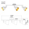Светильник настенно-потолочный спот Rivoli Esmeree 7056-703 3 х Е14 40 Вт поворотный