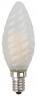 Лампочка светодиодная ЭРА F-LED BTW-5W-840-E14 frost Е14 / Е14 5Вт филамент свеча витая матовая нейтральный свет