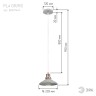 Светильник подвесной (подвес) ЭРА PL4 GR/RC металл,E27,max 60W,высота плафона 80мм,подвеса 800мм,шагрень серый/медь