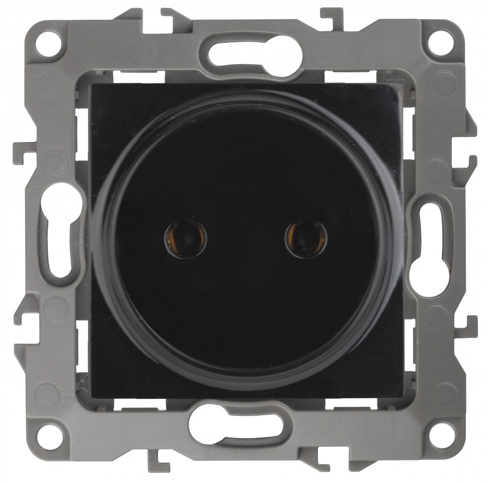 12-2105-06 ЭРА Розетка 2P, 16A-250В, IP20, Эра12, чёрный