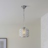 Светильник подвесной (подвес) Rivoli Liane 2041-201 потолочный 1 х Е27 40 Вт хром хрусталь классика