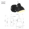 Светильник настенно-потолочный спот Rivoli Renata 6158-703 светодиодный BK LED 1 х 4 Вт 3200К поворотный с выключателем