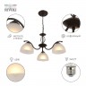 Люстра Rivoli Jackeline 9141-303 3 х Е27 40 Вт классика