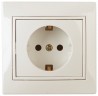 1-206-02 Intro Розетка 2P+E Schuko со шторками, 16А-250В, IP20, СУ, Plano, сл.кость