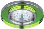 DK7 CH/MIX Светильник ЭРА декор стекло MR16,12V/220V, 50W, круглое хром/мульти