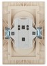 1-204-02 Intro Розетка 2х2P, 16А-250В, IP20, СУ, Plano, сл.кость