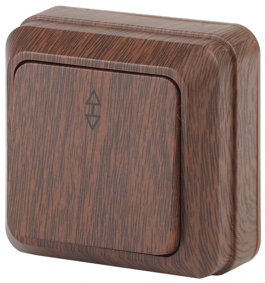 2-103-10 Intro Переключатель, 10А-250В, IP20, ОУ, Quadro, венге