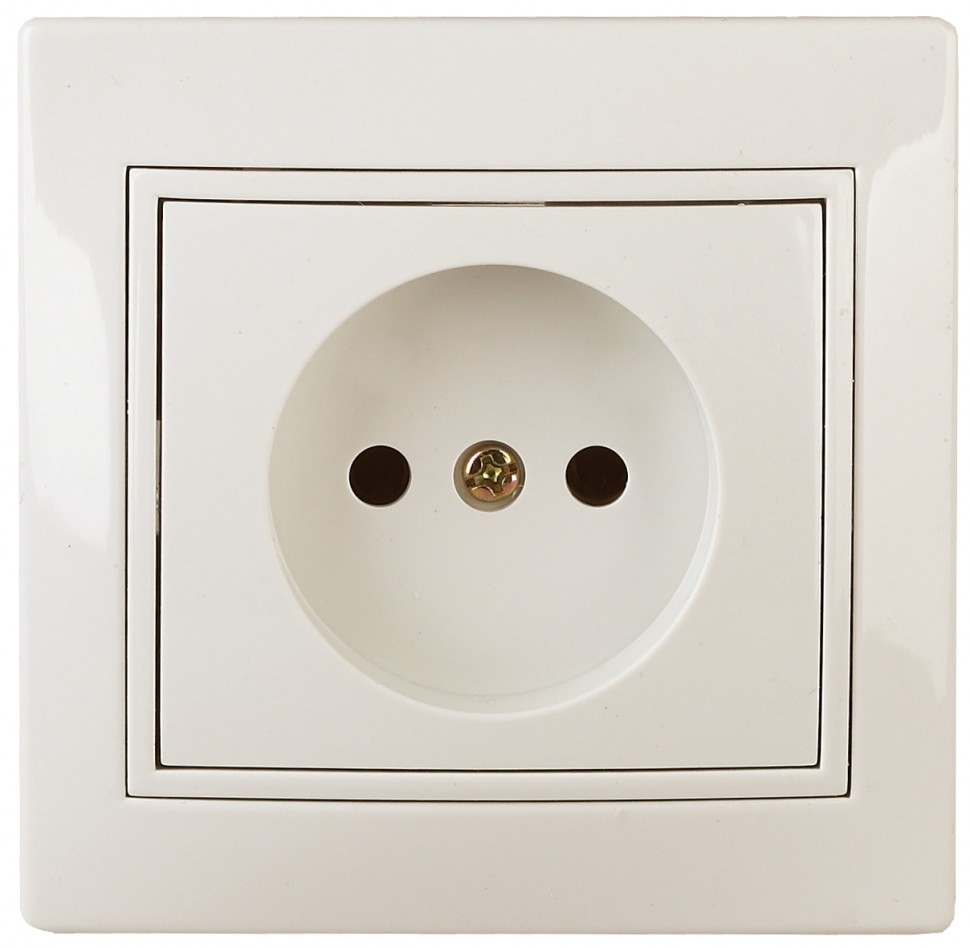 1-201-02 Intro Розетка 2P, 16А-250В, IP20, СУ, Plano, сл.кость