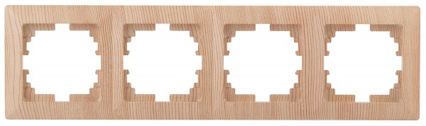 Рамка для розеток и выключателей Intro Solo 4-504-11 на 4 поста, СУ, сосна