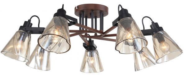 Люстра Rivoli Clarissa 5098-307 7 х Е14 40 Вт лофт - кантри