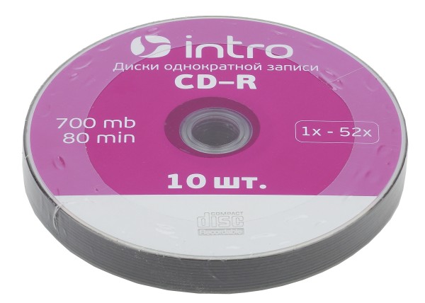 Диск СD-R Intro 52X 700MB Shrink 10