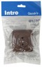 2-201-10 Intro Розетка 2P, 16А-250В, IP20, ОУ, Quadro, венге
