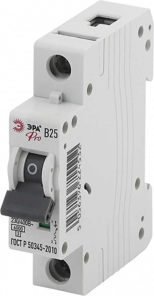 Автоматический выключатель ЭРА PRO NO-902-242 ВА47-63 1Р 25А кривая B 6 кА