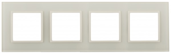 14-5104-02 ЭРА Рамка на 4 поста, стекло, Эра Elegance, сл.кость+сл.к