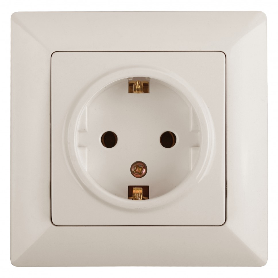 4-202-02 Intro Розетка 2P+E Schuko, 16А-250В, СУ, Solo, сл.кость