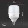 Лампа светодиодная ЭРА STD LED POWER T100-30W-4000-E27 E27 / Е27 30Вт кoлокол нейтральный белый свет