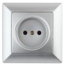 4-201-03 Intro Розетка 2P, 16А-250В, СУ, Solo, алюминий