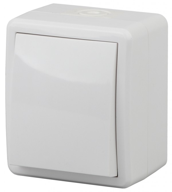 11-1403-01 ЭРА Переключатель IP54, 10АХ-250В, ОУ, Эра Эксперт, белый