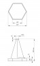 Светильник светодиодный Geometria ЭРА Hexagon SPO-121-B-40K-038 38Вт 4000К 4000Лм IP40 600*600*80 черный подвесной