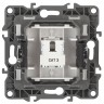 12-3105-04 ЭРА Розетка телефонная RJ11, IP20, Эра12, шампань