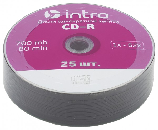 Диск СD-R Intro 52X 700MB Shrink 25