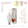 Лампочка светодиодная ЭРА STD LED BXS-7W-827-E14 E14 / Е14 7Вт свеча на ветру теплый белый свет