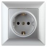 4-202-03 Intro Розетка 2P+E Schuko, 16А-250В, СУ, Solo, алюминий