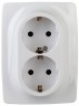 12-2106-01 ЭРА Розетка 2X2P+E Schuko, 16A-250В, IP20, Эра12, белый